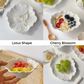 Embossed Lotus | Luxury Ceramic Porcelain Bowl & Plate Set