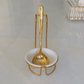 Stand for Serving Spoon - Gold & Silver - Single (Ceramic Bowl included)