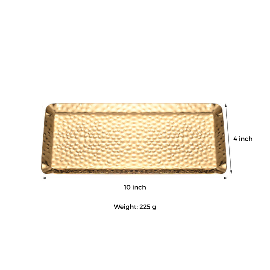 Hammered Snack Platter | Gold | Silver | Stainless Steel