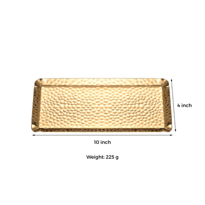 Hammered Snack Platter | Gold | Silver | Stainless Steel