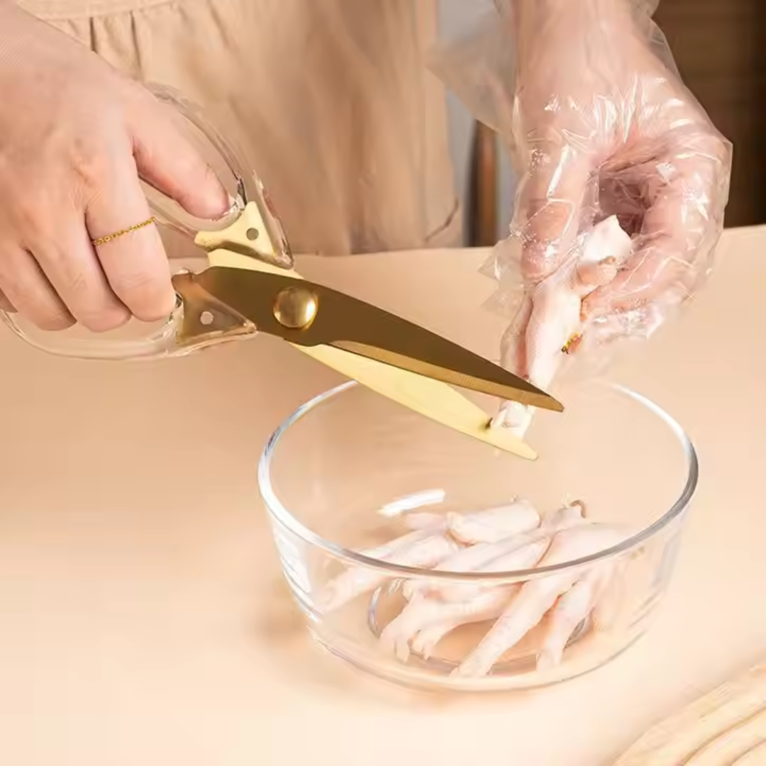Luxury Scissors with Acrylic Handle | Gold Stainless Steel