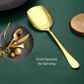 Gold Spatula for Serving Dry Dishes - 22 cm - Stainless Steel