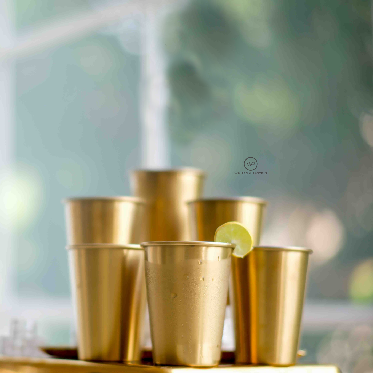 Luxury golden tableware glasses for modern homes