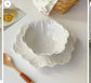 Embossed Lotus | Luxury Ceramic Porcelain Bowl & Plate Set
