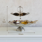 Metal Serving Tray & Stand | 2-Tier | 3-Tier | Scalloped Edge