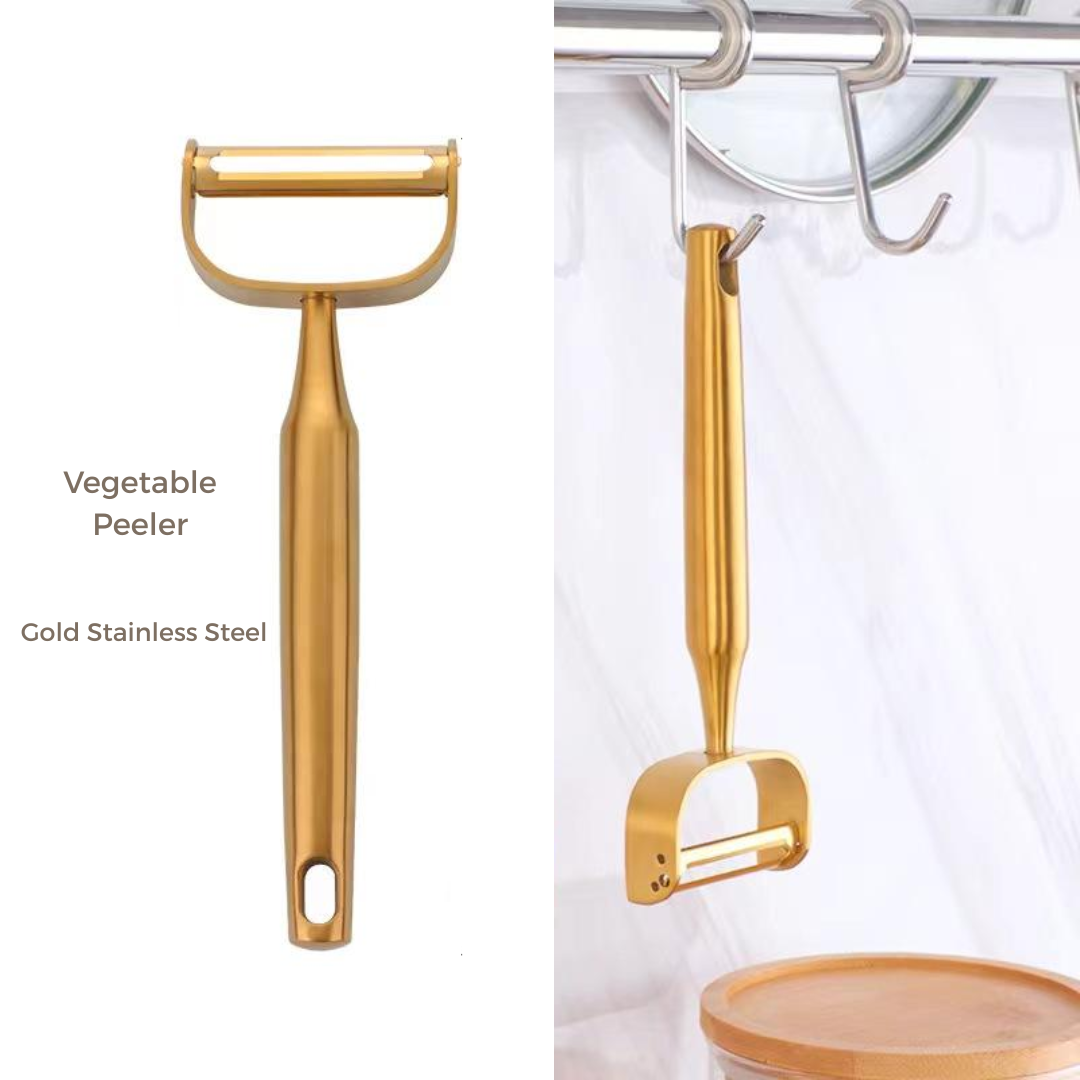 Vegetable Peeler | 304 Stainless Steel | Gold | Silver