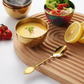 Gold Stainless Steel Dessert Bowl with Matching Spoon
