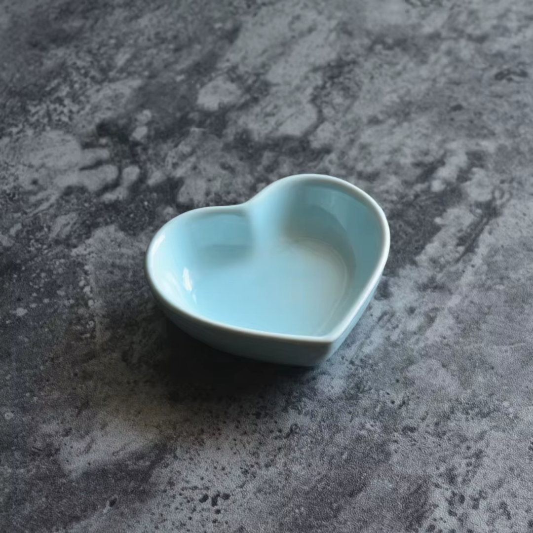 Heart Shaped Porcelain Dip Bowl – 4 Colors | Luxury Serveware