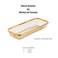 Luxury Stainless Steel Mesh Basket for Serving & Storage – Gold & Silver | Food Safe PVD Finish (12x5 Inch)