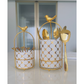 Cutlery Stand - Large size - White & Gold - Multipurpose Dining and Home Decor Organizer