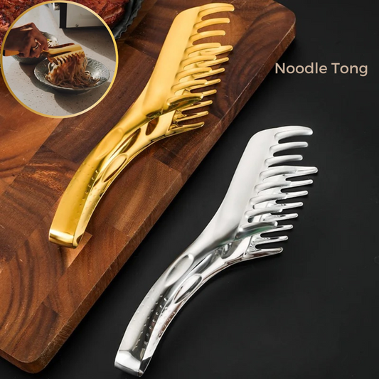 Noodle Tong - Stainless Steel - Gold & Silver