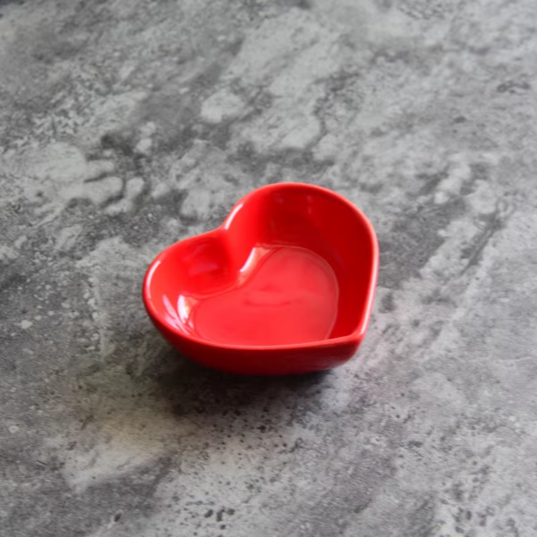 Heart Shaped Porcelain Dip Bowl – 4 Colors | Luxury Serveware