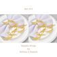 Gold Napkin Rings – Leaf Design - Set of 4, 6, or 8 (Elegant Metal Napkin Holders for Table Decor)