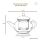 Glass Teapot with Infuser – 600ml Borosilicate Tea Pot