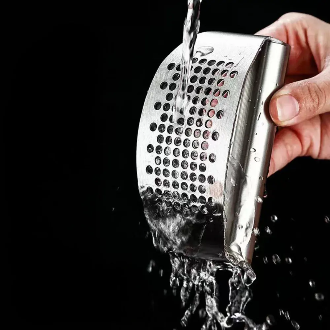 Garlic Press & Masher – Gold & Silver | 304 Stainless Steel