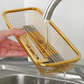 Luxury Stainless Steel Mesh Basket for Serving & Storage – Gold & Silver | Food Safe PVD Finish (12x5 Inch)