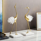 Luxury Gold Metal & Crystal Bird Figurines – Set of 2
