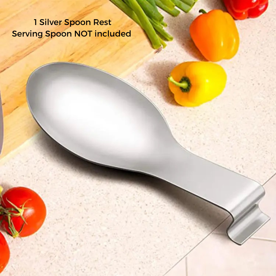 Spoon Rest & Serving Platter - Luxury Stainless Steel - Gold & Silver