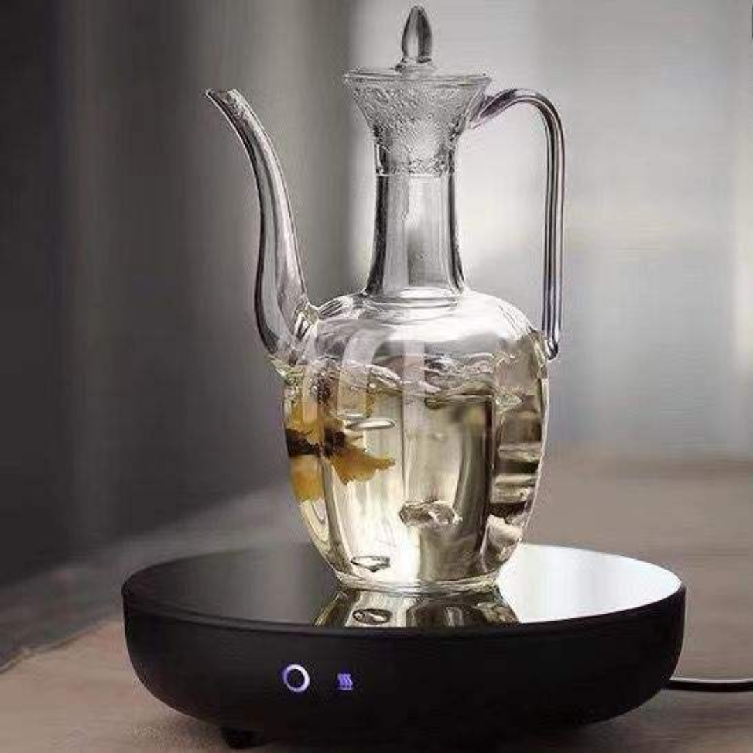 Heat-resistant luxury glass kettle for tea