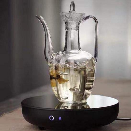 Heat-resistant luxury glass kettle for tea
