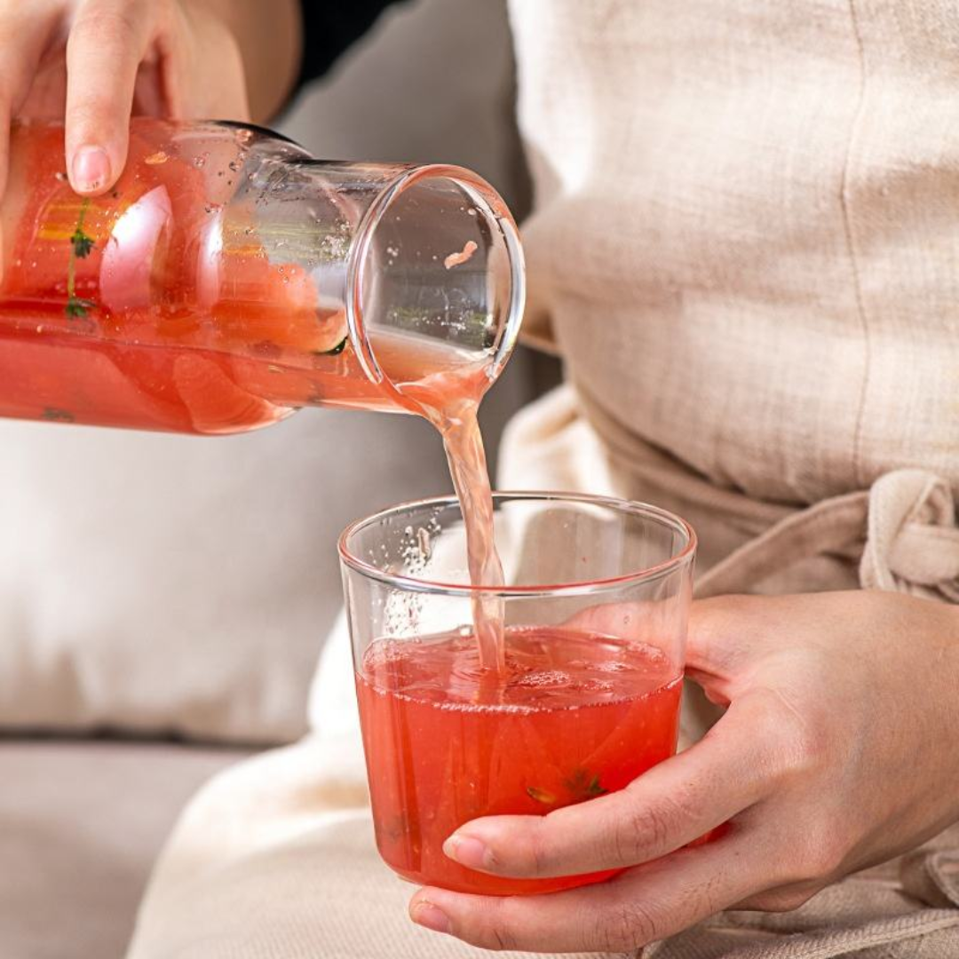 Borosilicate Bedside Carafe with Matching Glass | Transparent - 750 ml
