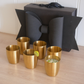 Luxury gold set of 6 glasses with giftbox