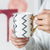 Coffee Mug with Gold Handle - Geometric