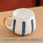 Nordic Style Porcelain Coffee Mug - Blue