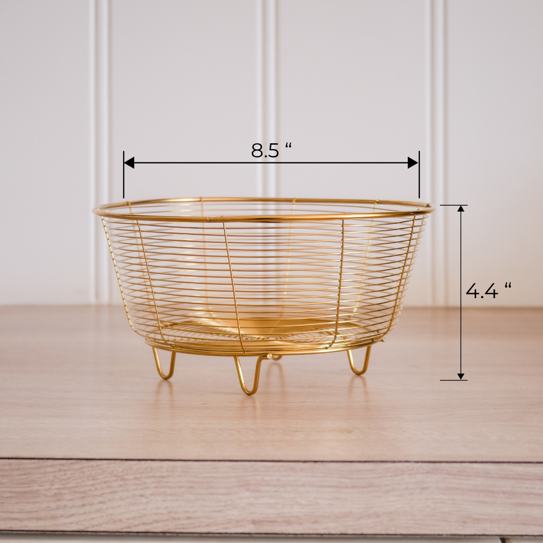 Dimensions of bread and fruit basket