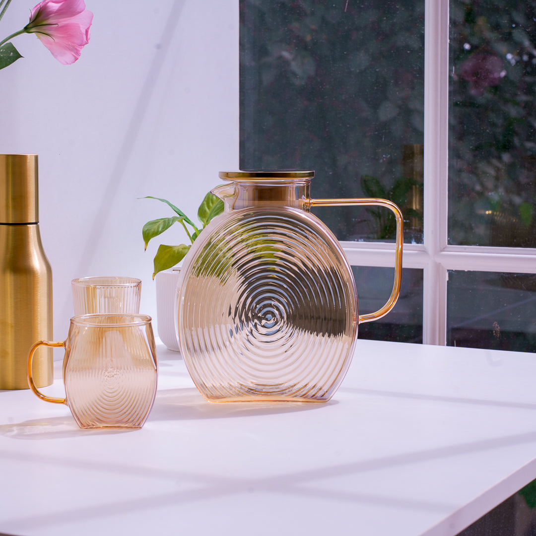 Luxury heat-resistant glass water jug 2500 ml