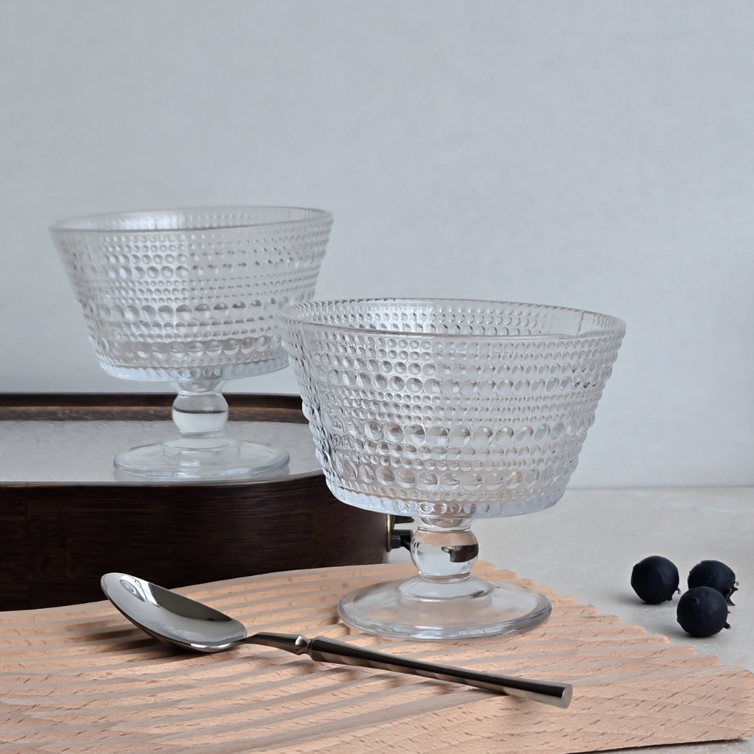 Vintage Dessert Ice Cream Bowls Cups | Set of 6
