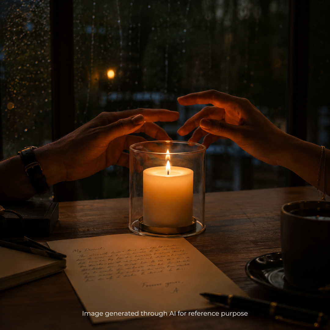 Modern candle centerpiece for dining and coffee tables