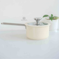 Lightweight induction cookware with thick base and glass lid