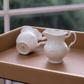 Premium white ceramic milk pitcher for tea and coffee
