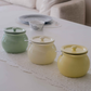 Pastel Ceramic Ghee Container with Lid