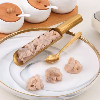 Meatball & Cheese Ball Shaping Spatula – Gold & Silver | Luxury U-Shaped Dough Dropper Tool