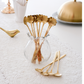 Long Handle Spoon Stirrer | Chrysanthemum Flower | Gold SS - Spoons (Photo 5)