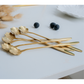 Long Handle Spoon Stirrer | Chrysanthemum Flower | Gold SS - Spoons (Photo 2)