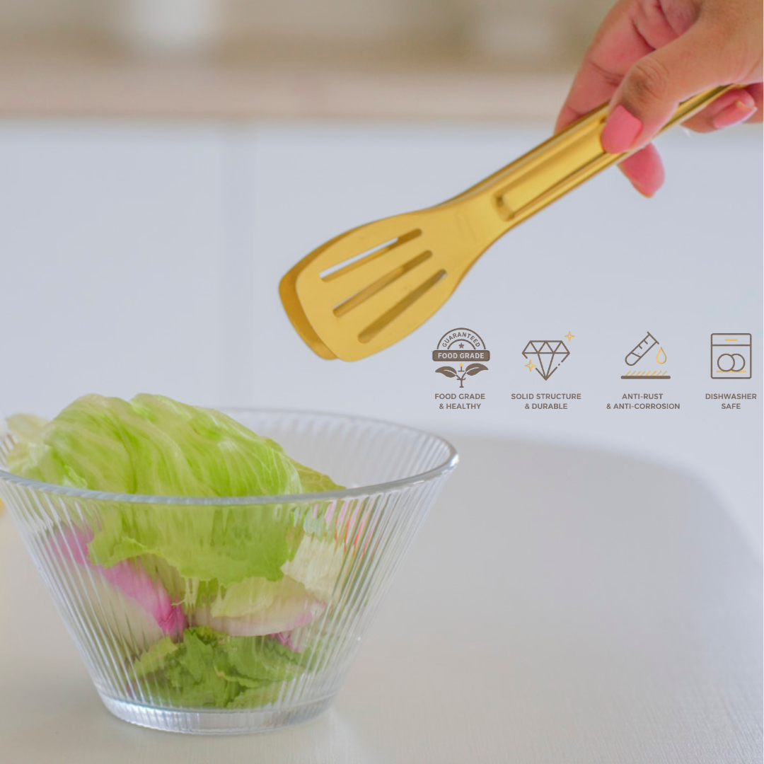 Classic Multipurpose Tong | 4 sizes | Gold & Silver | Stainless Steel