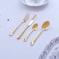 Elegant gold cutlery for fine dining and festive occasions