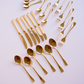24-Piece Luxury Gold Cutlery Set | Classic Design | 304 Stainless Steel Flatware