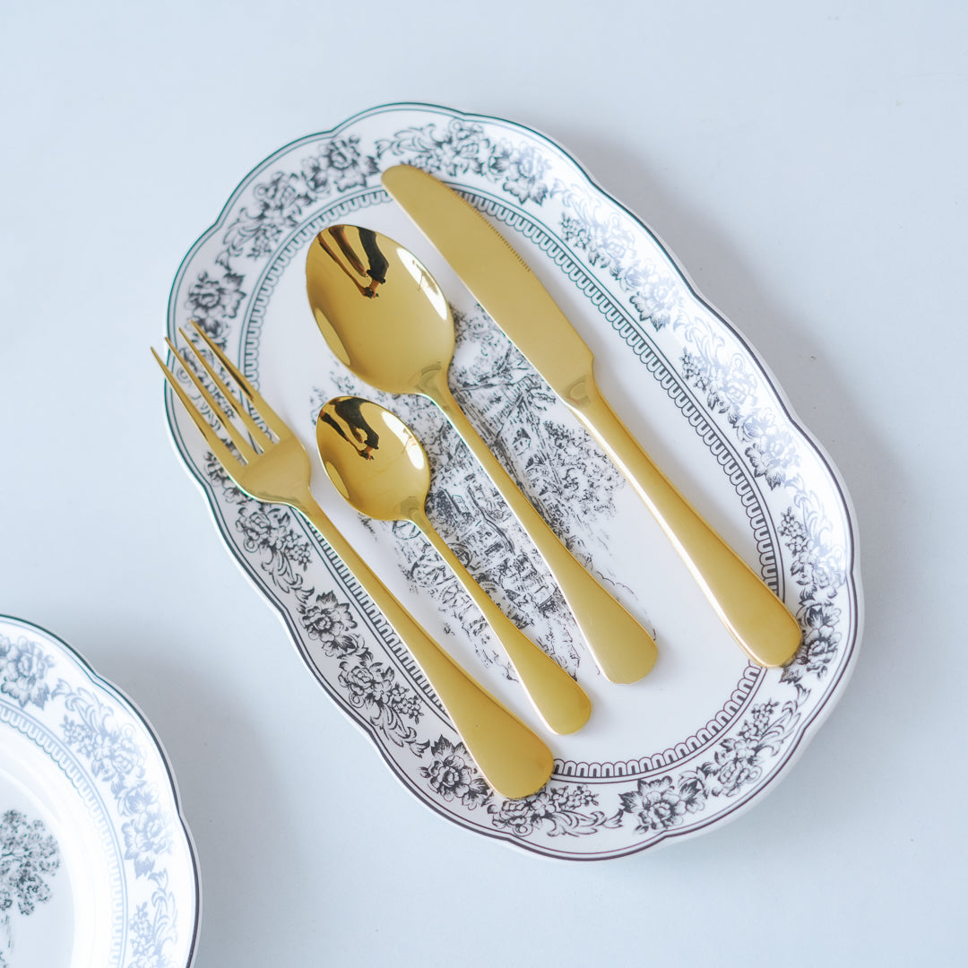 Classic design stainless steel tableware set by Whites & Pastels