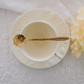 Elegant sunflower design gold stainless steel dessert spoons 