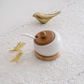 Decorative condiment container for luxury dining spaces