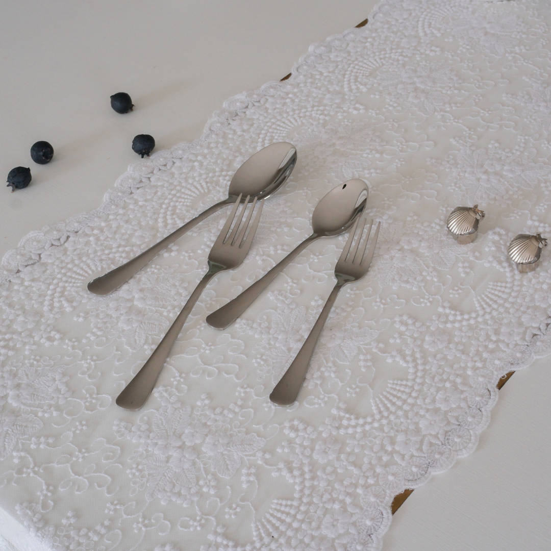 Set of 24 Classic Silver Cutlery Set | 304 SS