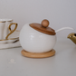 Premium ceramic salt jar for dining table use