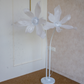 Elegant white blossom floor lamp for living room décor