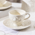 European Embossed Tea Cup and Saucer