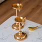 Premium crystal flower candle holders with glass hurricane