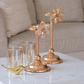 Decorative gold candle stand set for festive home styling